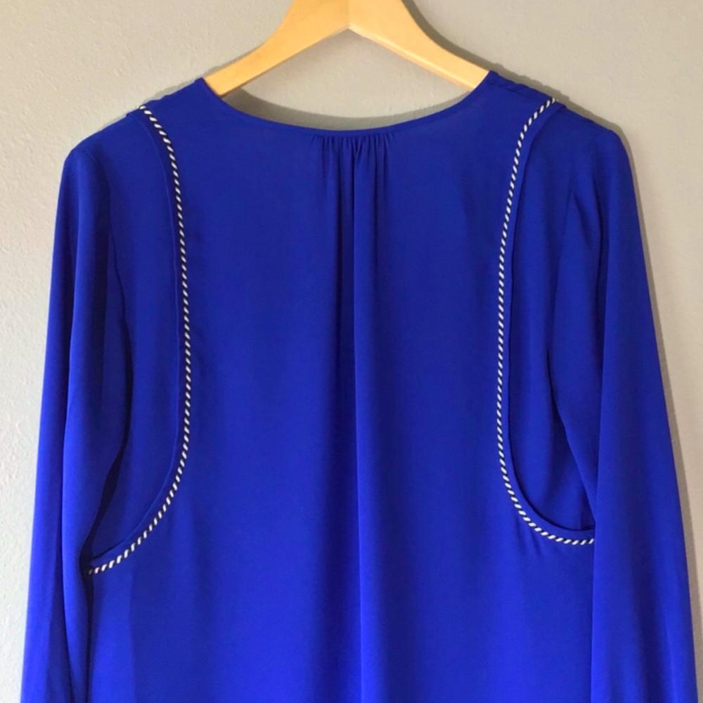 J. Crew - Tassel Trim Top in Royal Blue - Picture 3 of 7